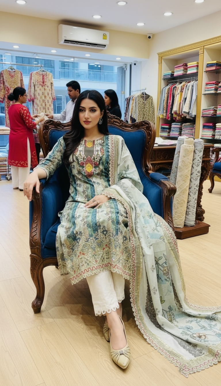 Pakistani Noor's Inspaired cotton collection-1263