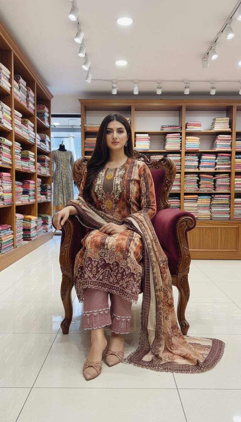 Pakistani Noor's Inspaired cotton collection-1263