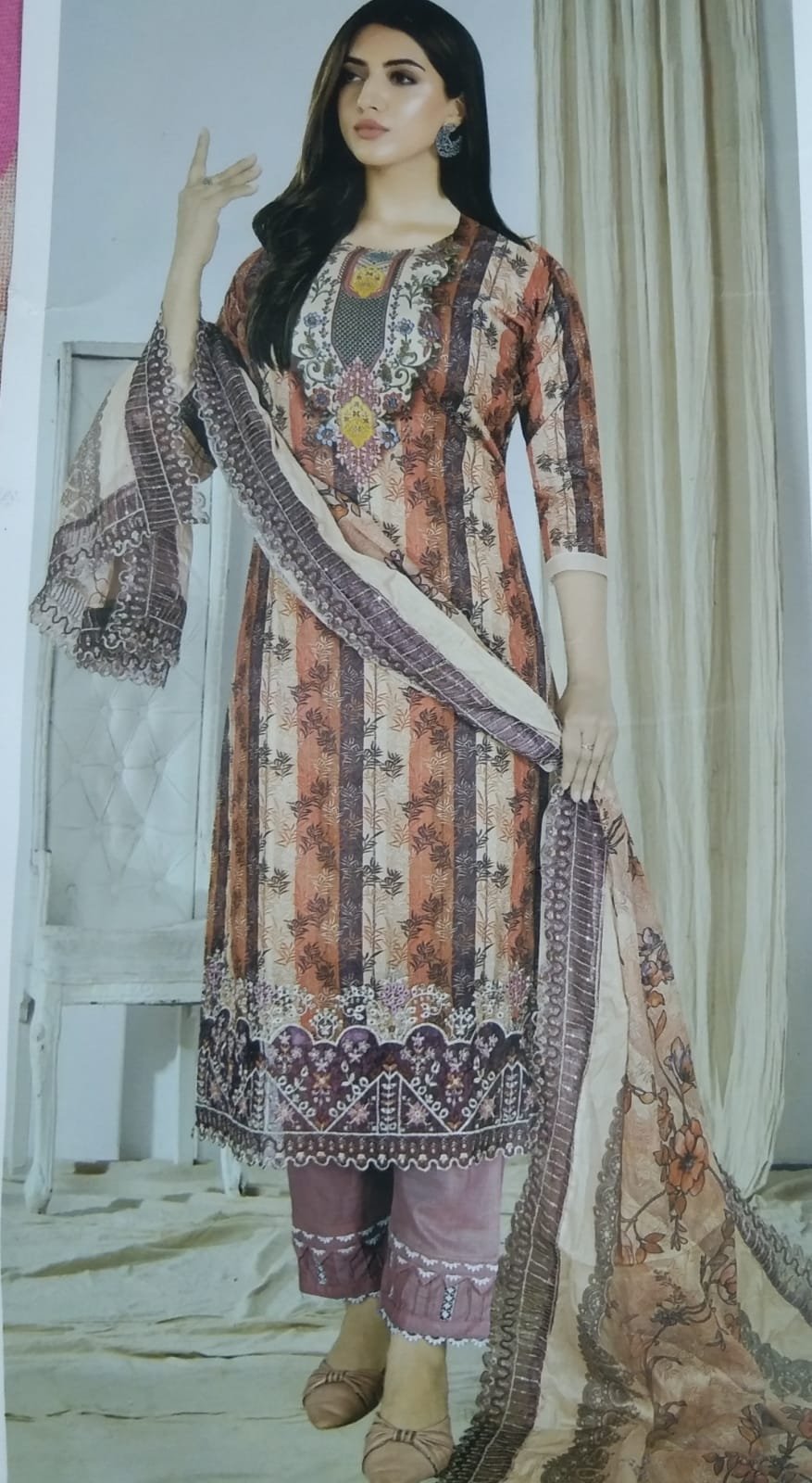 Pakistani Noor's Inspaired cotton collection-1263